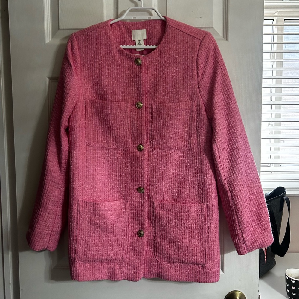 H&M Pink Tweed Blazer (Brand New) - Picture 2 of 9